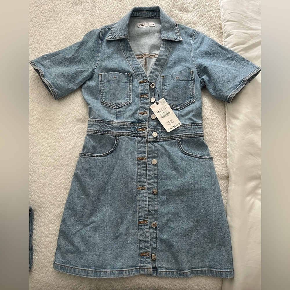 Zara denim mini dress